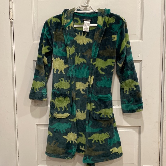 ClimateSmart Dinosaur Kids (8/10) Bathrobe - Picture 3 of 5